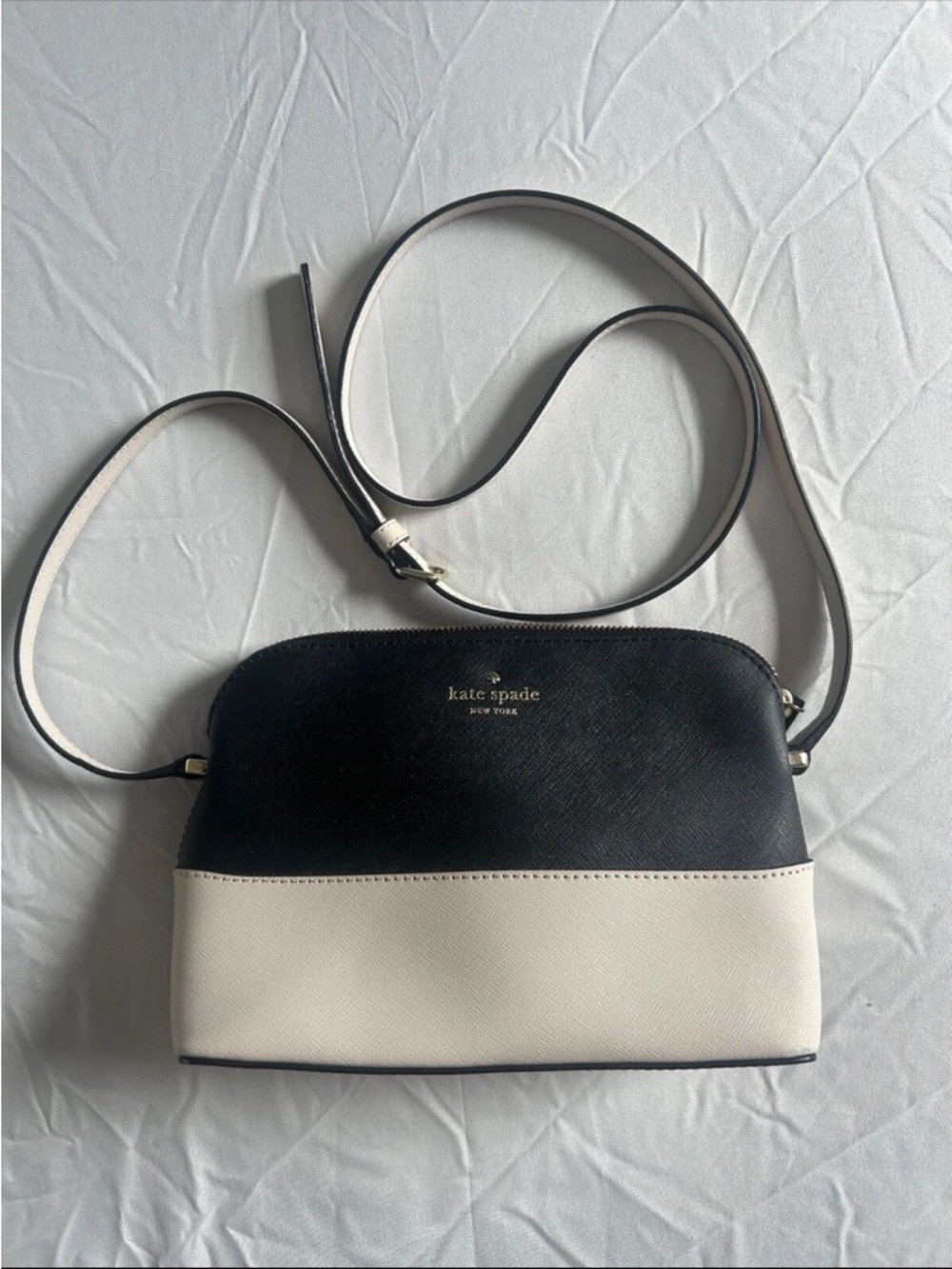 kate spade Black and Cream Two-Tone Crossbody Bag